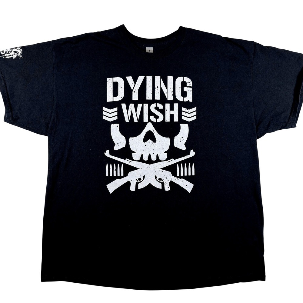 Dying Wish Bullet Club Band T-Shirt Mens 2XL Black Metalcore Hardcore Wrestling